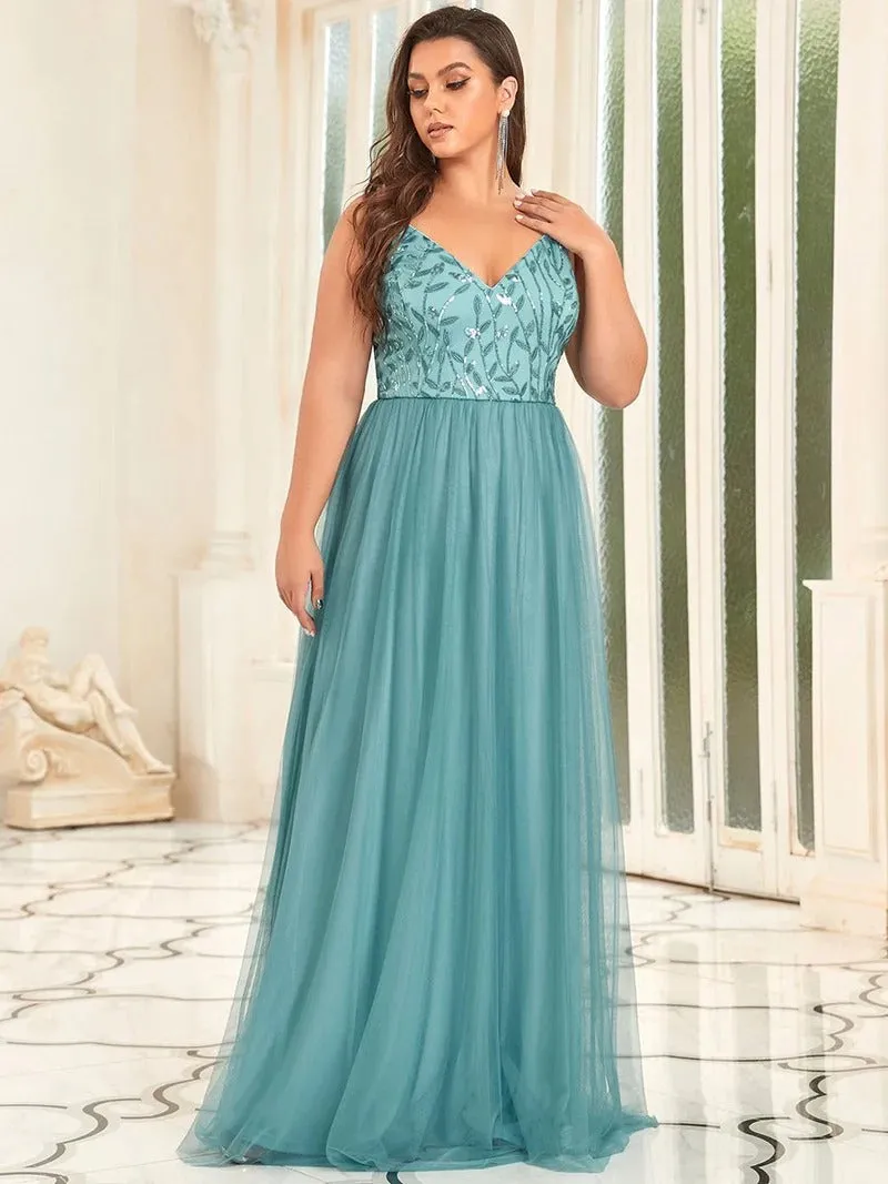 Plus Size Adorable A Line Floor Length Dress