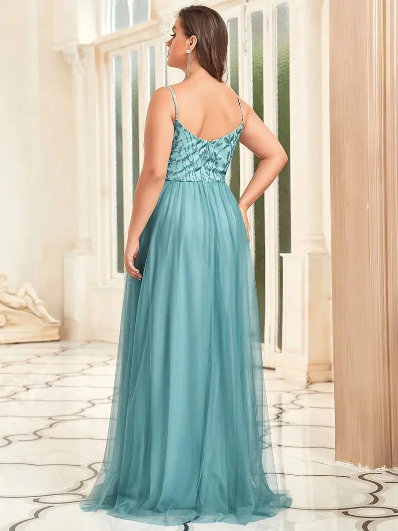 Plus Size Adorable A Line Floor Length Dress