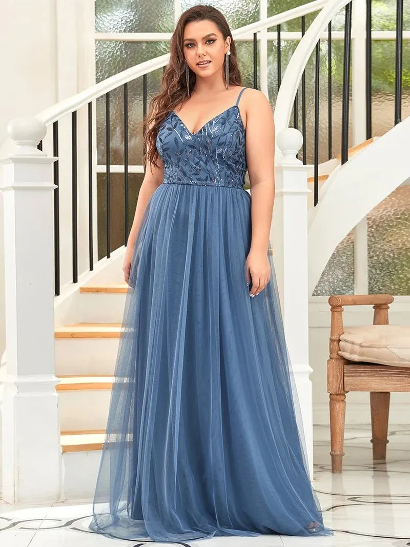 Plus Size Adorable A Line Floor Length Dress