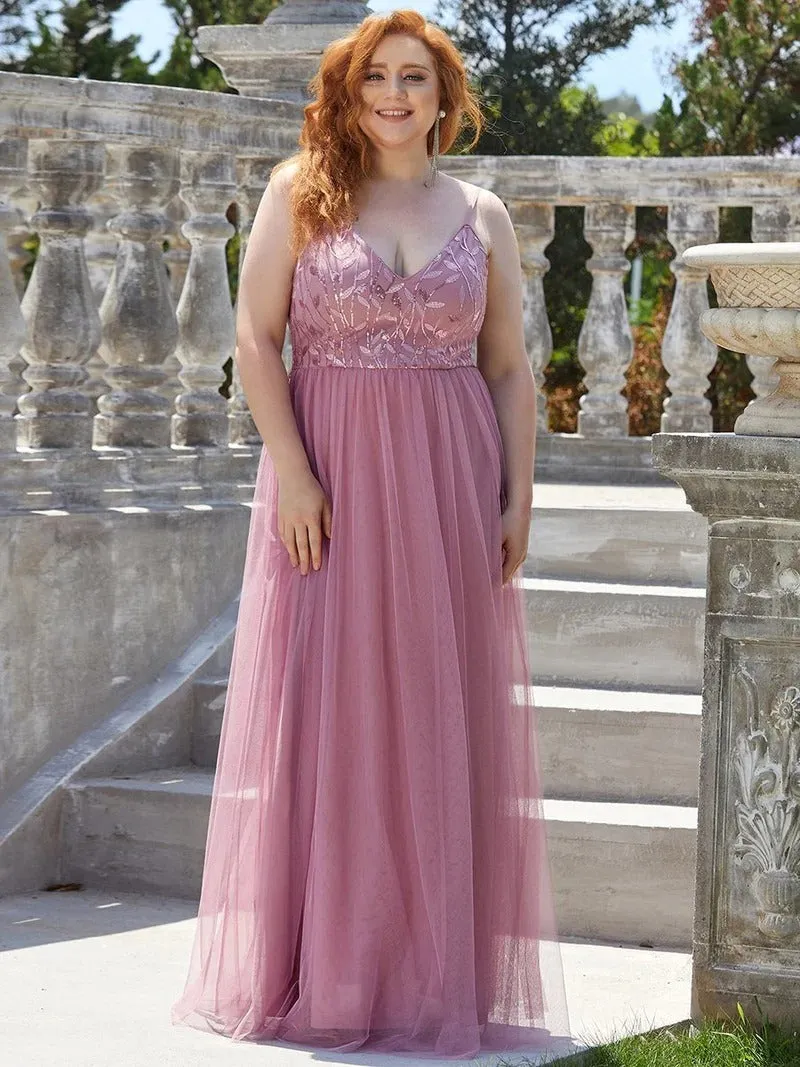 Plus Size Adorable A Line Floor Length Dress