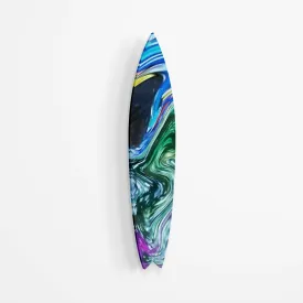 Psychadelic Blue Acrylic Surfboard Wall Art