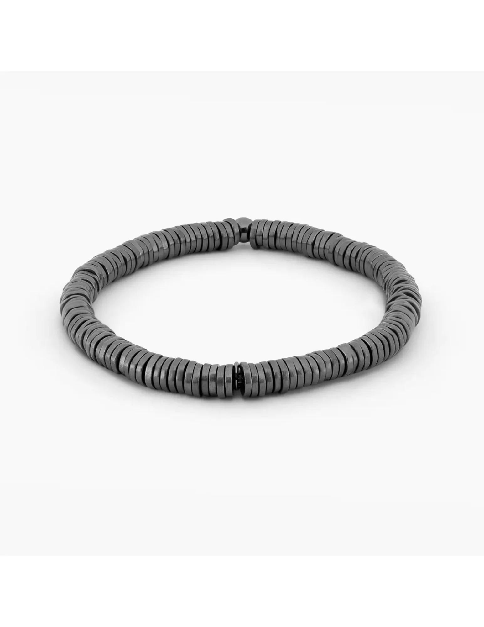 Pure Disc Expandable Bracelet | Black Rhodium Plated Silver