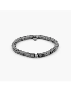 Pure Disc Expandable Bracelet | Black Rhodium Plated Silver