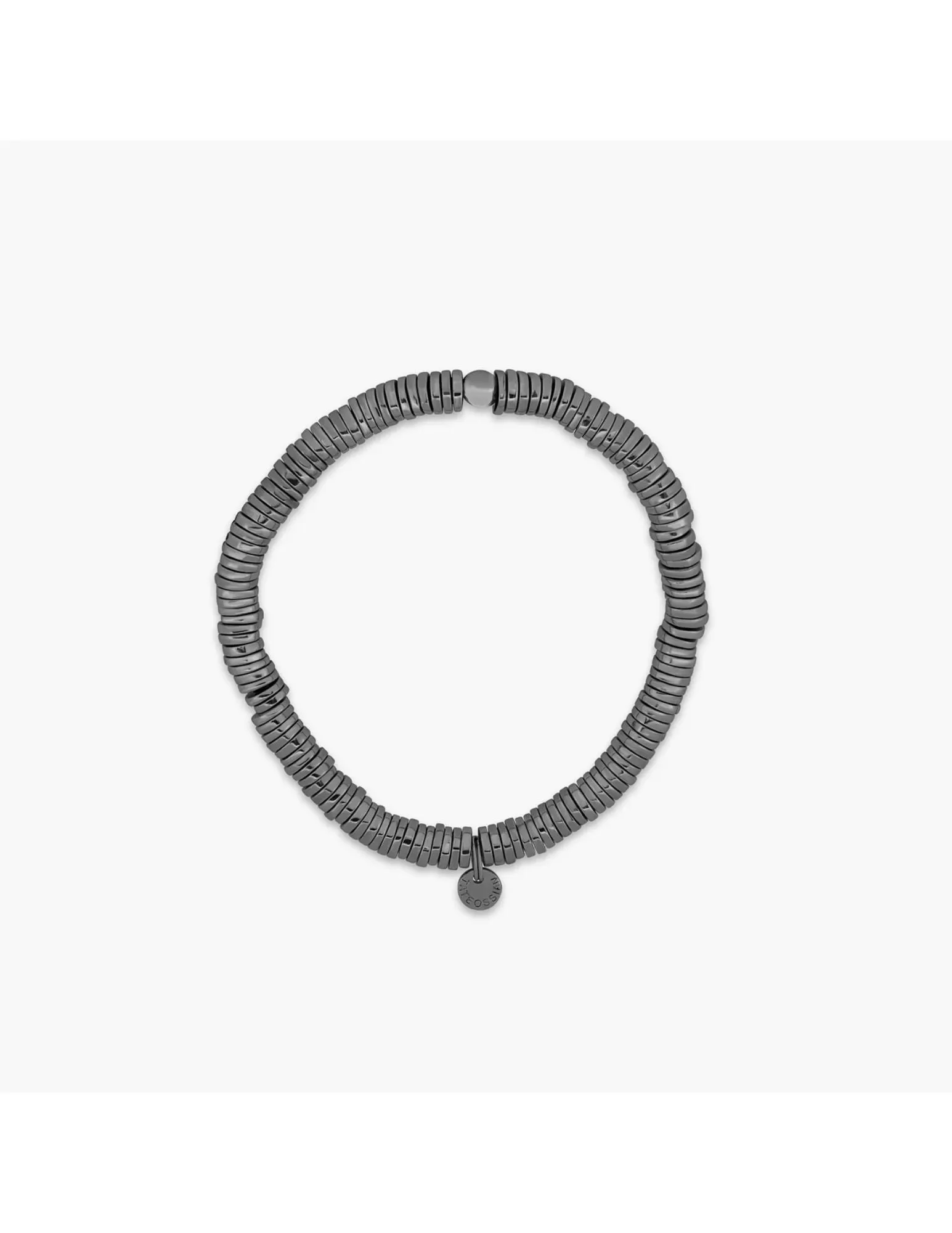 Pure Disc Expandable Bracelet | Black Rhodium Plated Silver