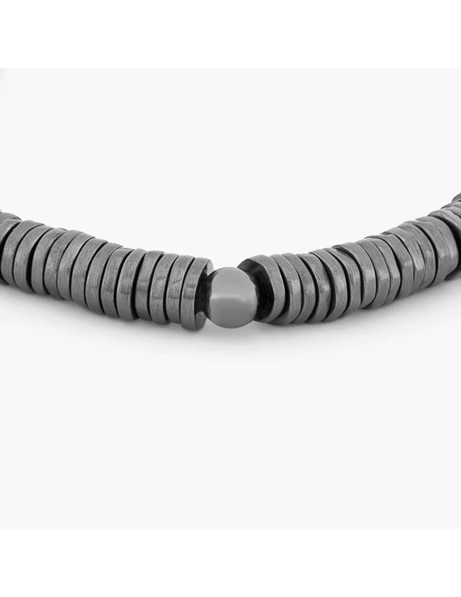 Pure Disc Expandable Bracelet | Black Rhodium Plated Silver