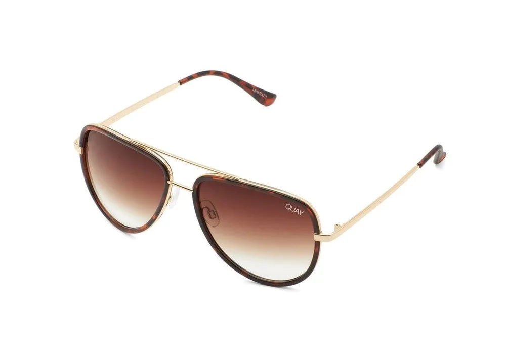 Quay All In Sunglasses Tort Brown Fade