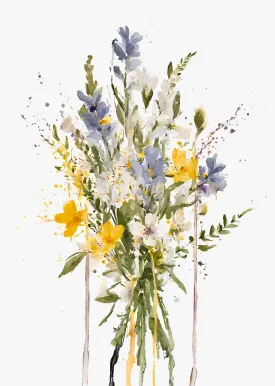 Radiant Wildflower Mix Wall Art Print