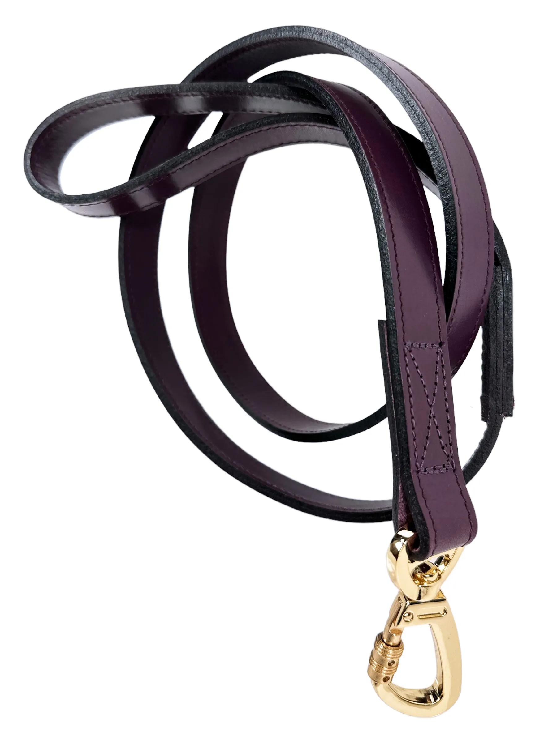 Regency Dog Leash in Burgundy & Gold