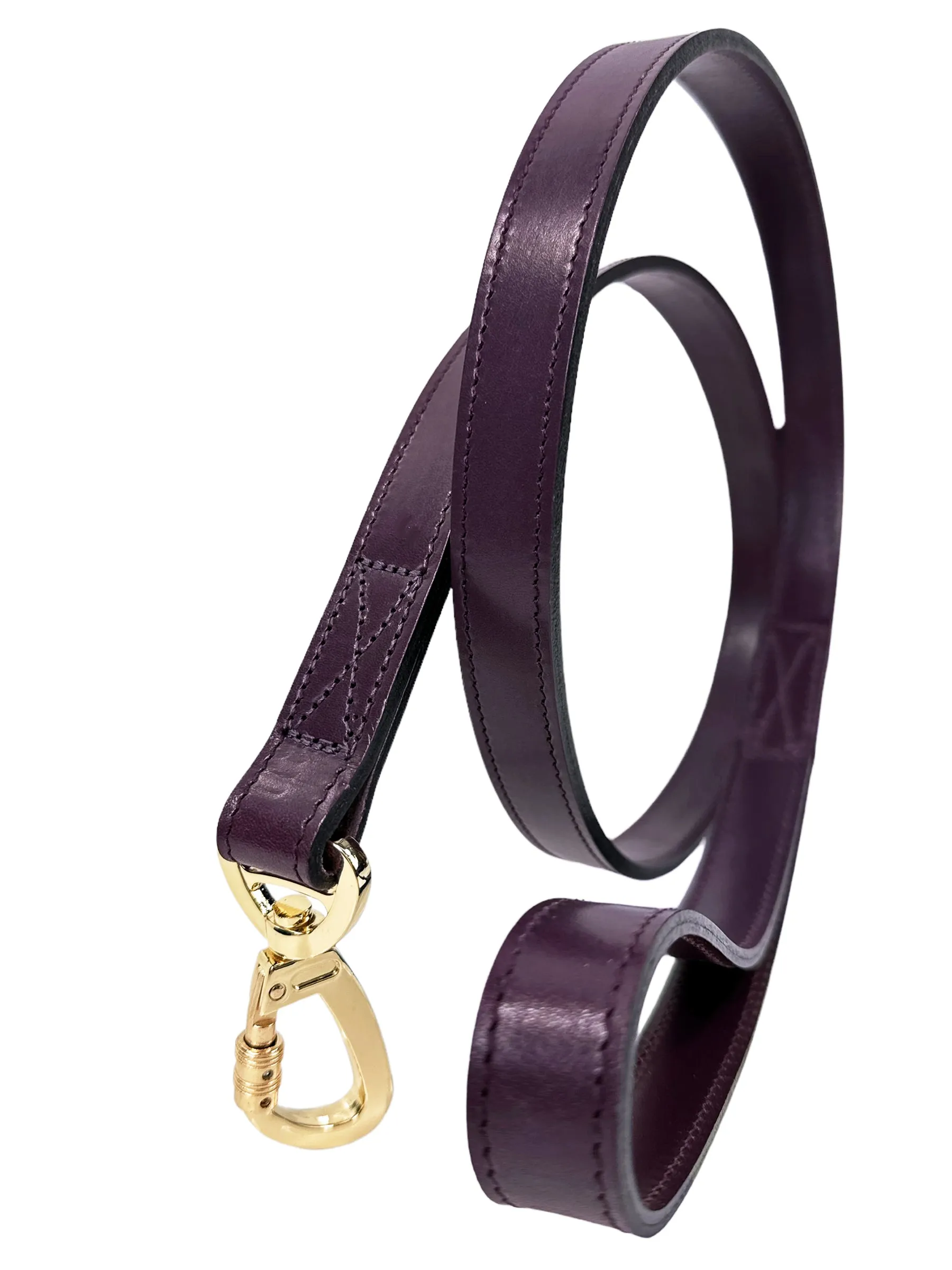 Regency Dog Leash in Burgundy & Gold