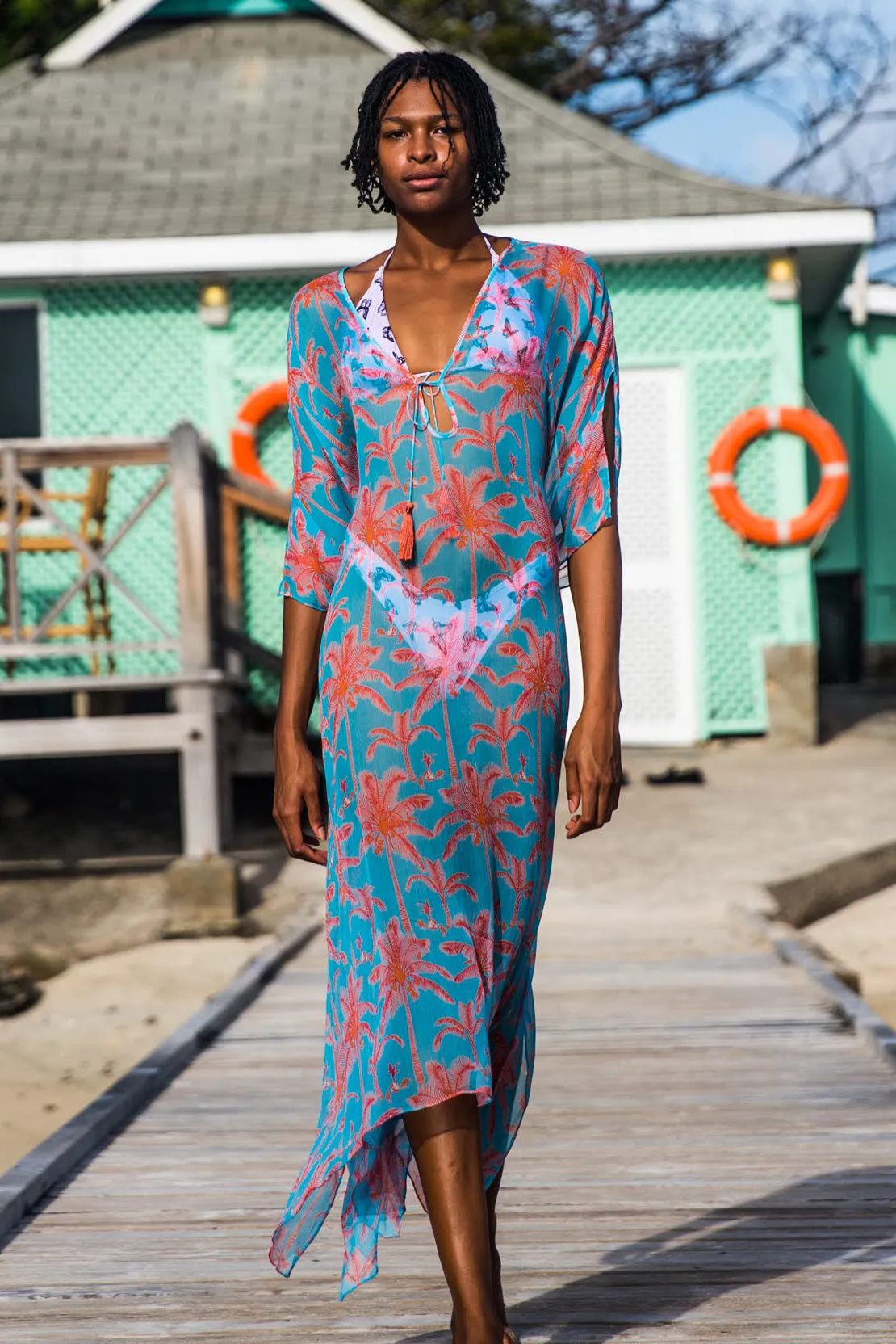 Silk Chiffon Ellie Kaftan PLANTATION