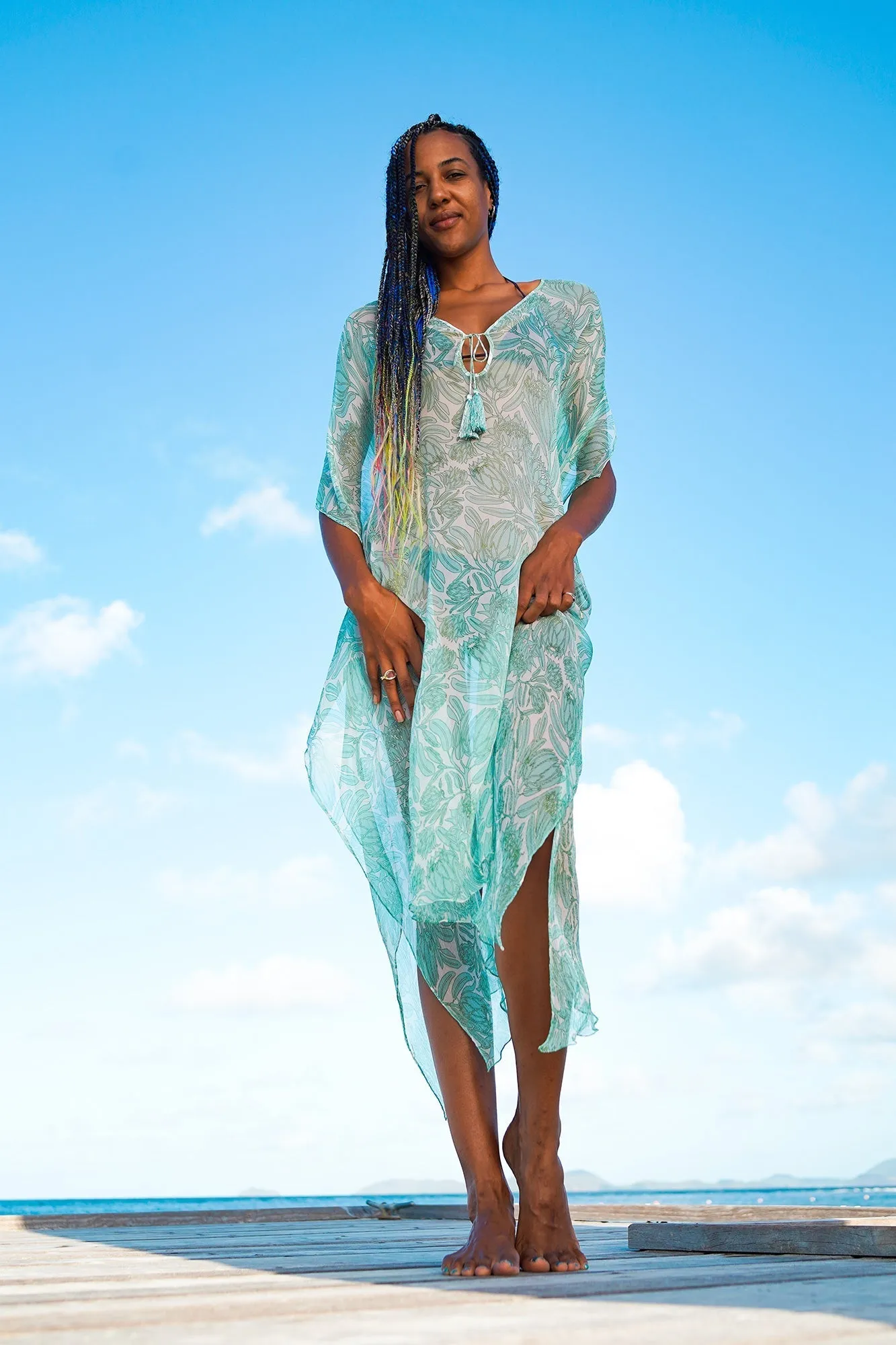 Silk Chiffon Ellie Kaftan PROTEA