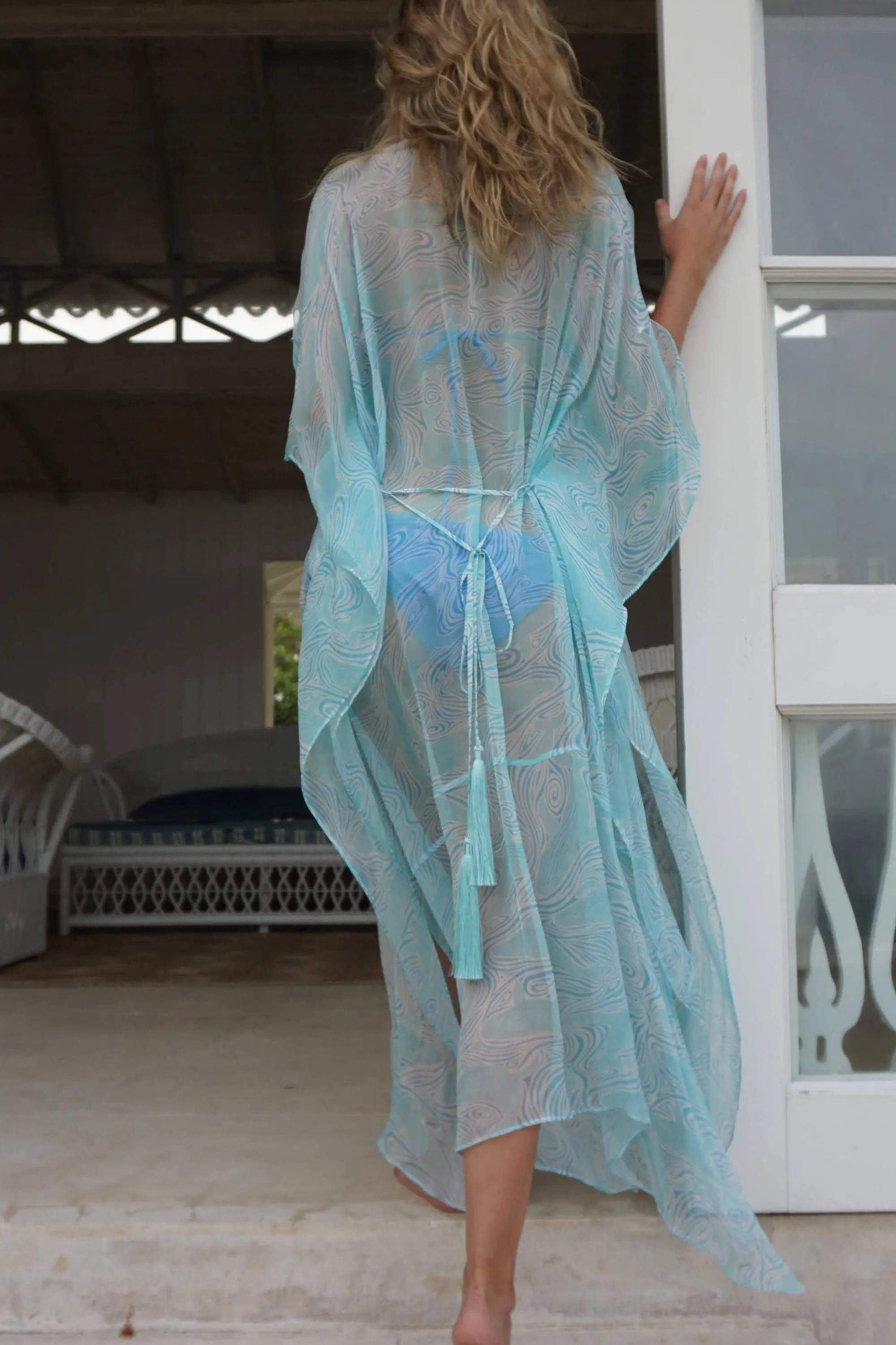 Silk Chiffon Ellie Kaftan WHALE