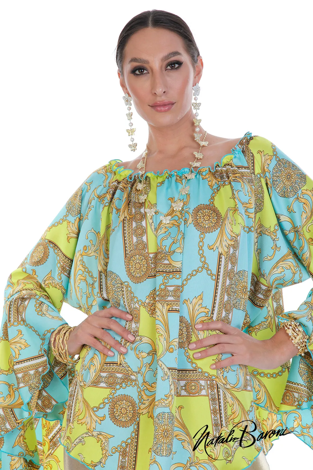 Silk Poetsleeve Top - Murano