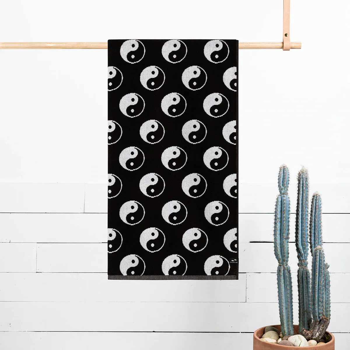 Slowtide Black White Sun Moon Beach Towel