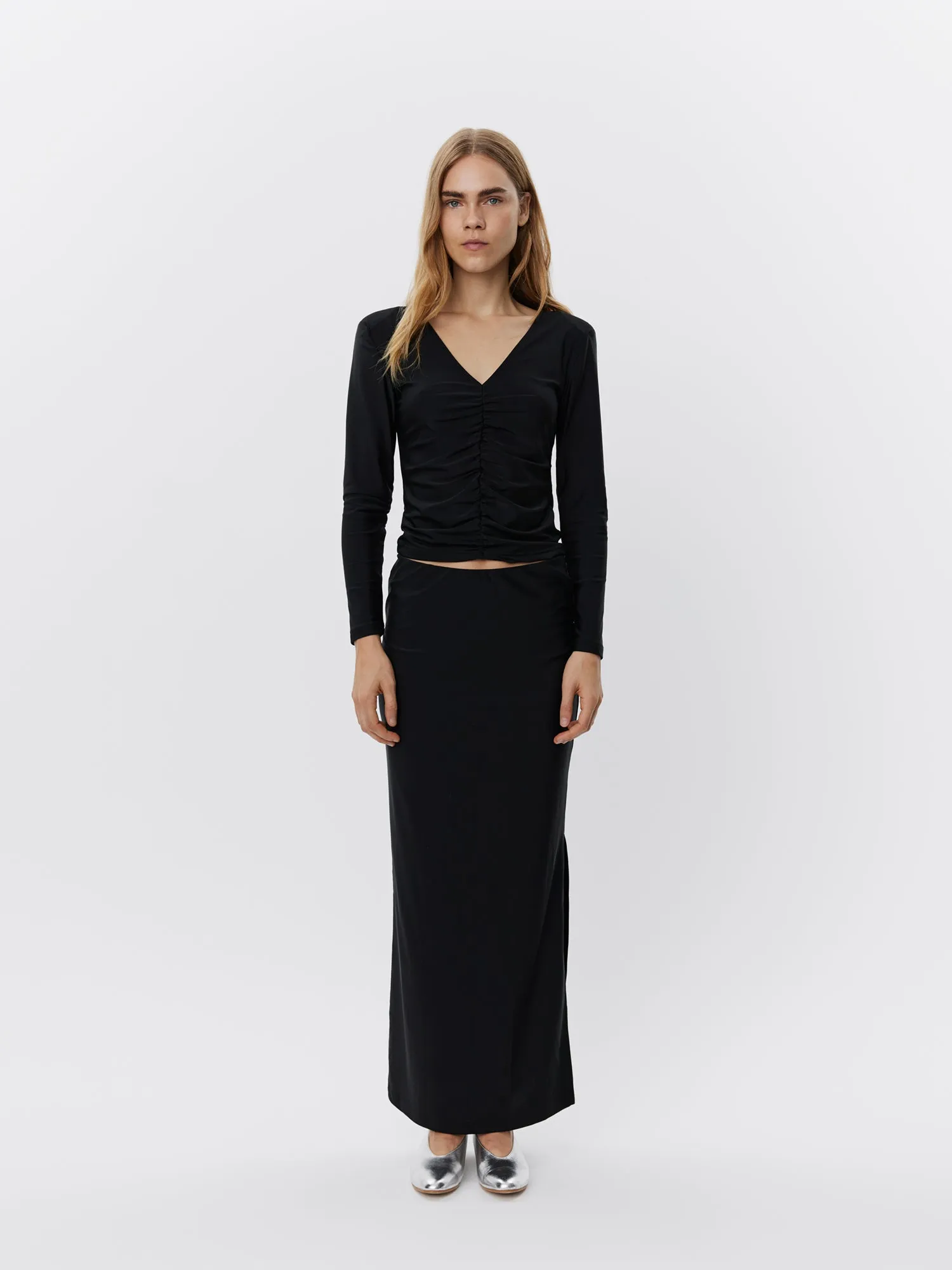 Sofie Schnoor Maxi Skirt-Black-S243420