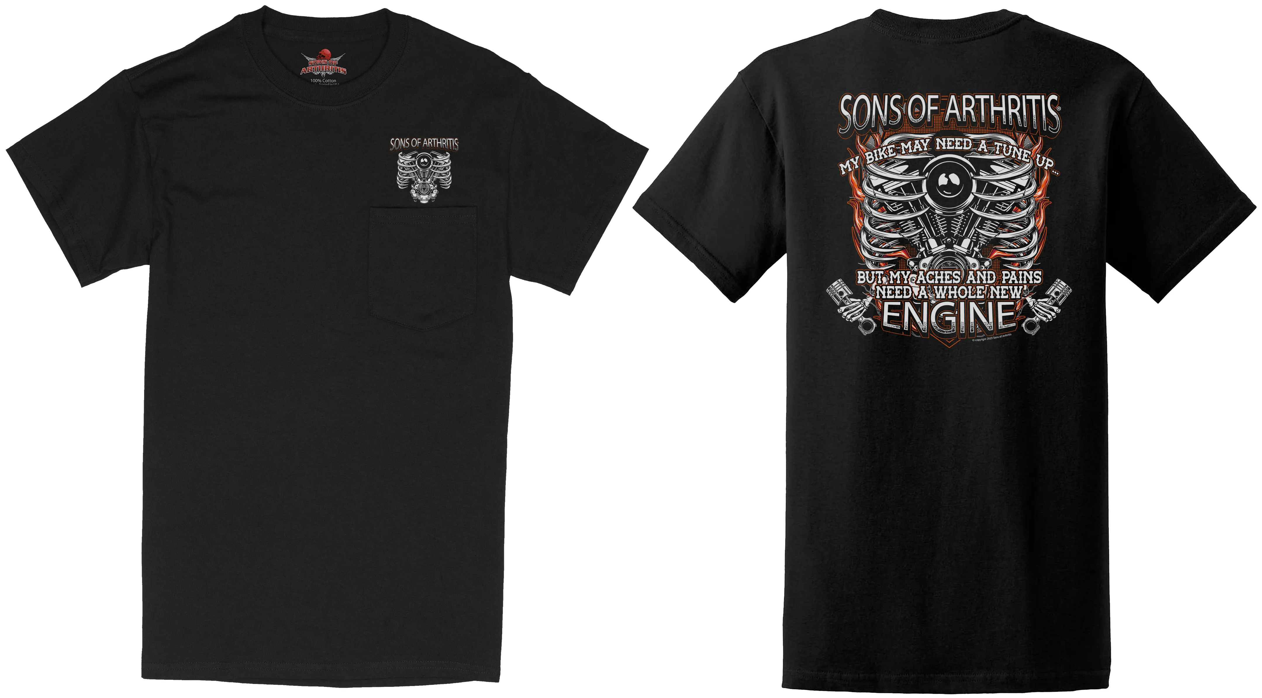 Sons of Arthritis New Engine Chapter - Black (See More Styles)