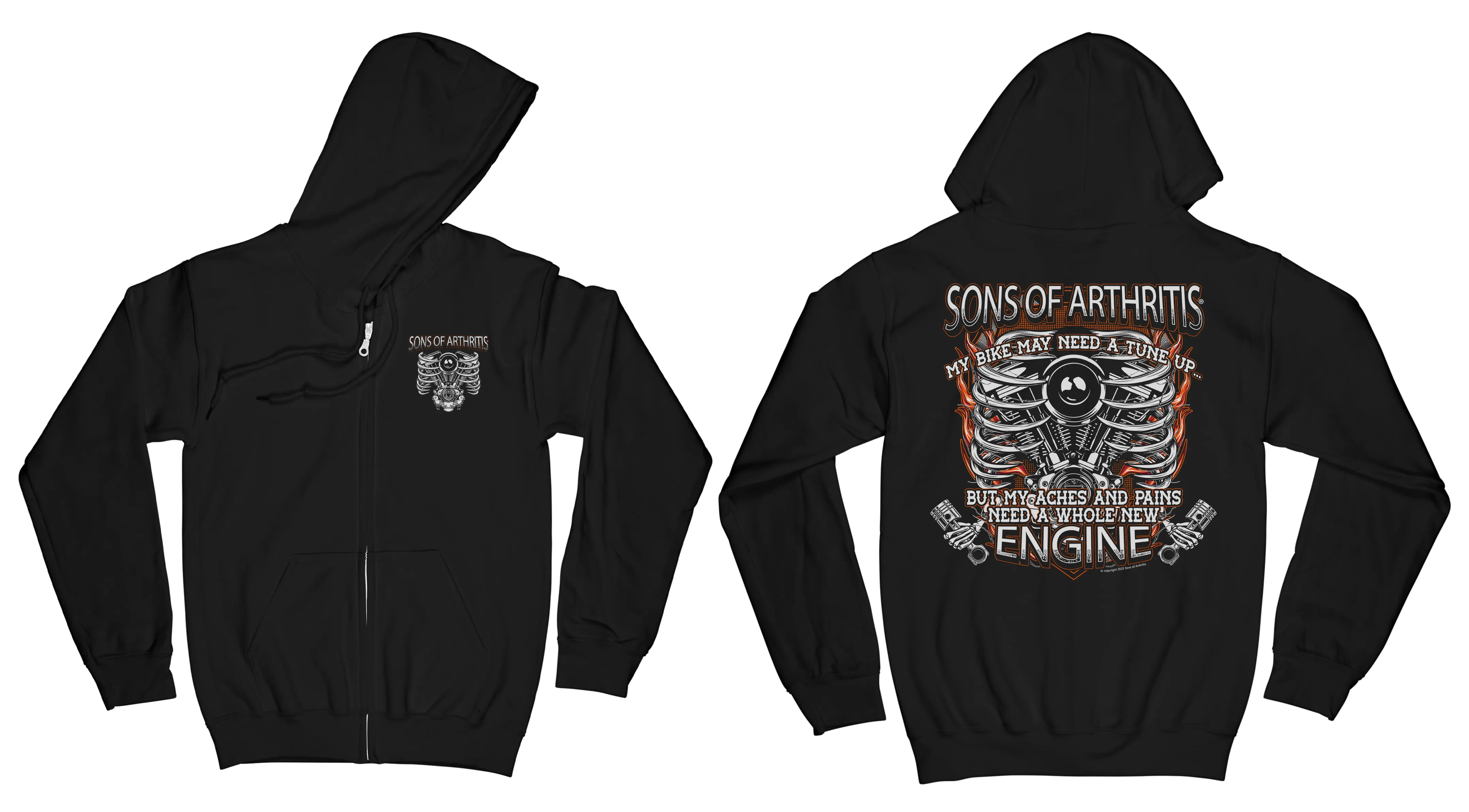 Sons of Arthritis New Engine Chapter - Black (See More Styles)