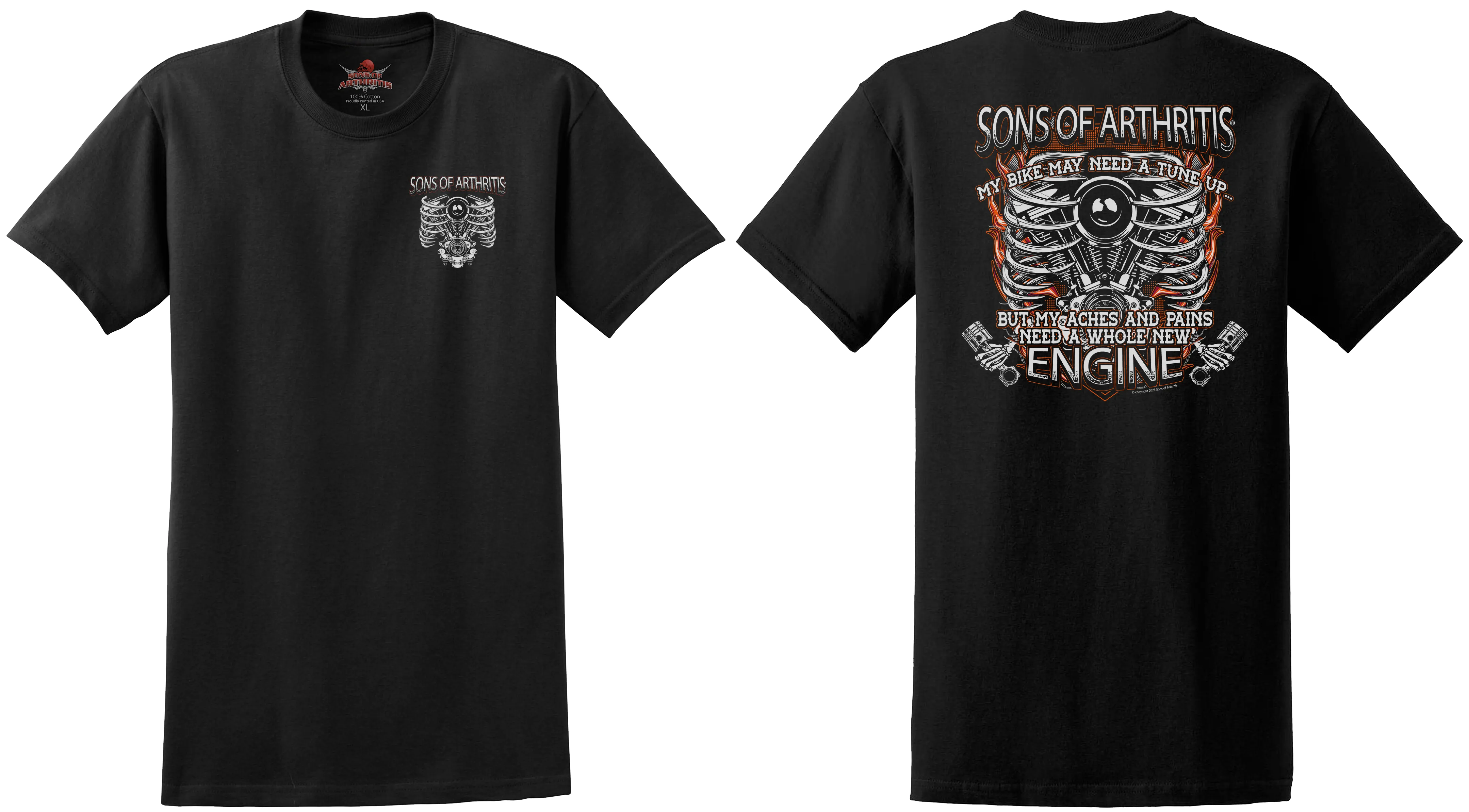 Sons of Arthritis New Engine Chapter - Black (See More Styles)