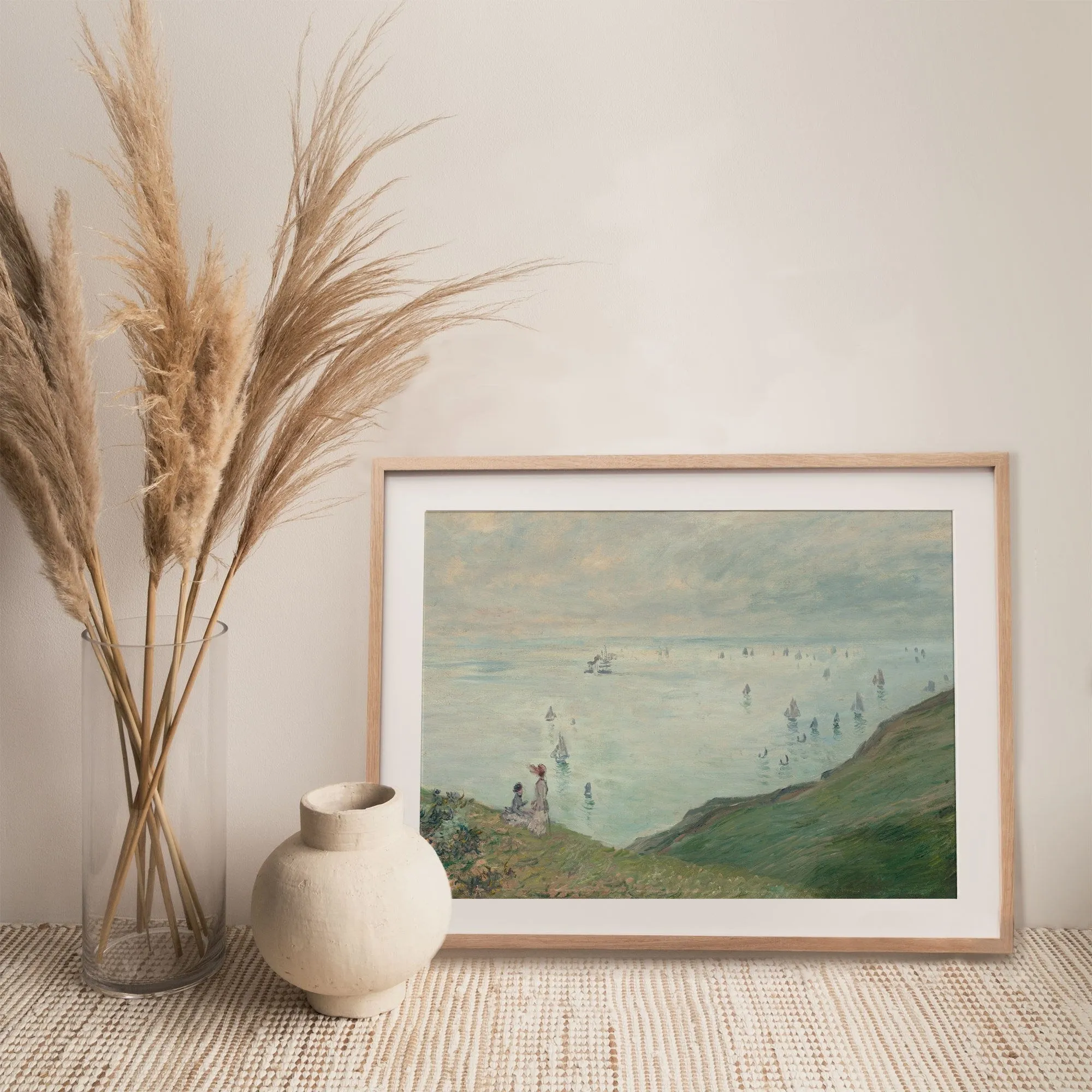 The Cliffs at Pourville - Vintage Coastal Beach Wall Art