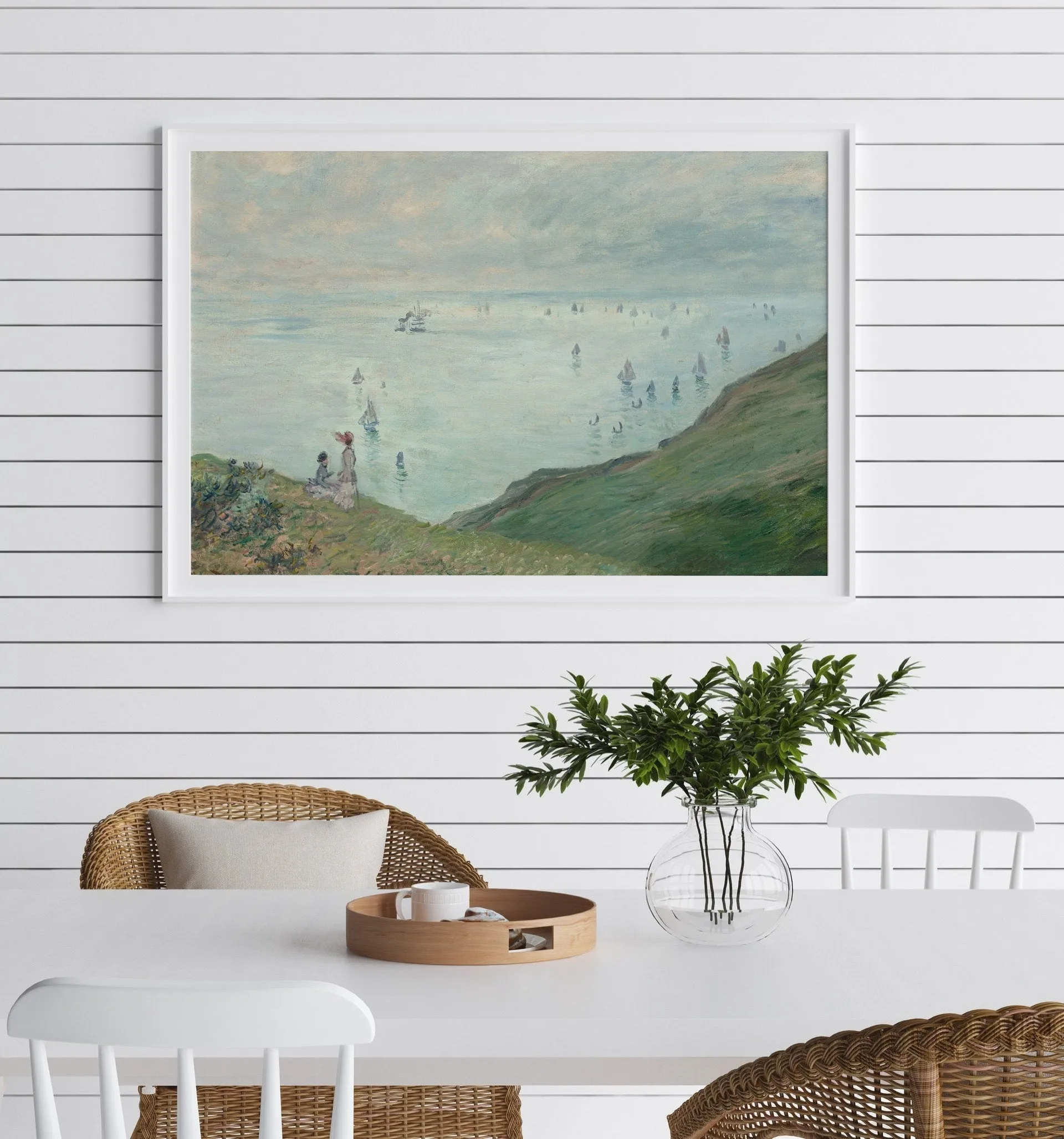 The Cliffs at Pourville - Vintage Coastal Beach Wall Art