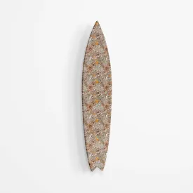 Vintage Peonies and Leaves Acrylic Surfboard Wall Art