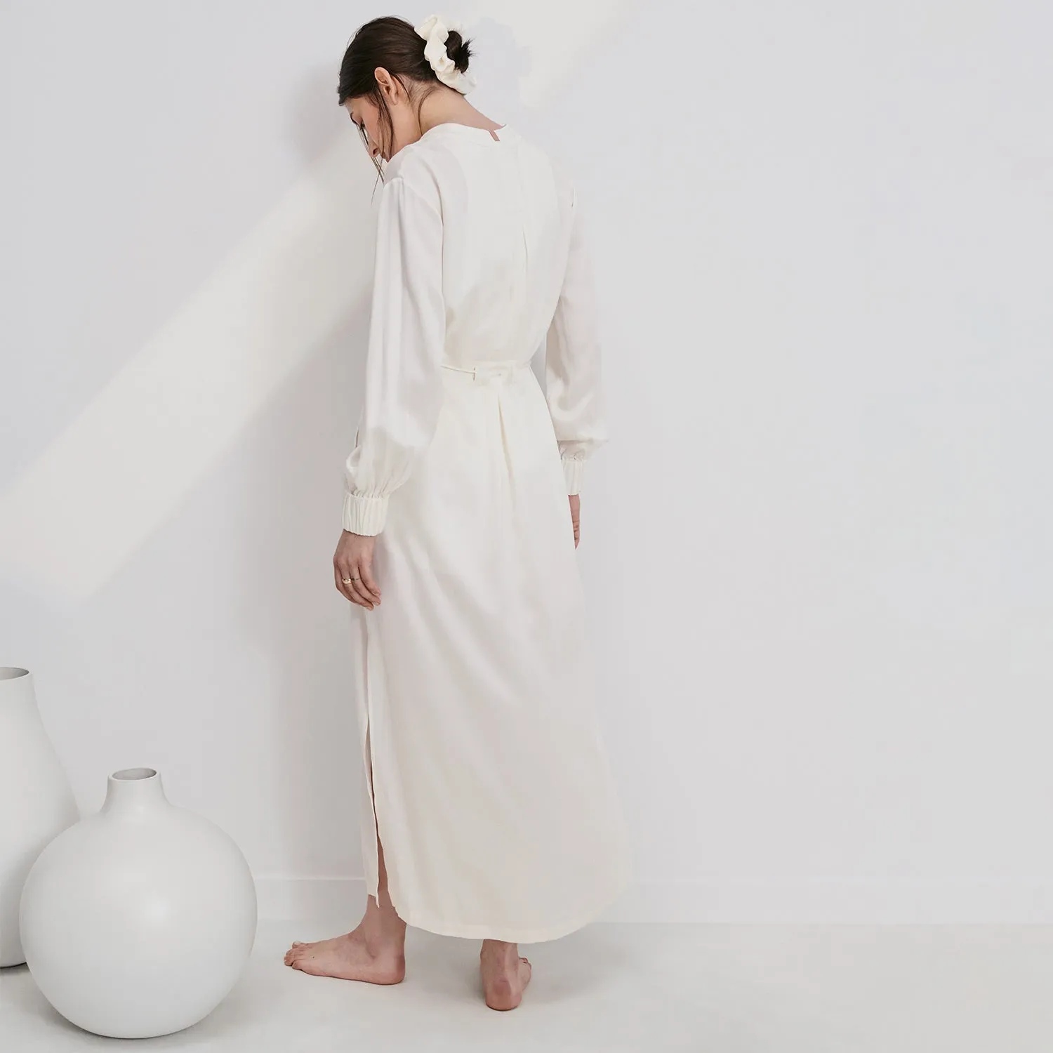 Washable Silk Long Robe